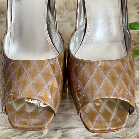 ENZO ANGIOLINI, Patent Leather Peep Toe Heels - Picture 5 of 8